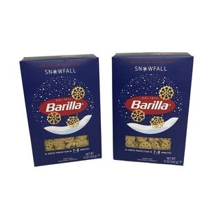 Winter Limited Edition Two Barilla Snowfall Pasta Boxes 12oz each NEW